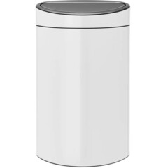 Изображение товара Ведро для мусора Brabantia Touch Bin New с крышкой 40 л металл белое