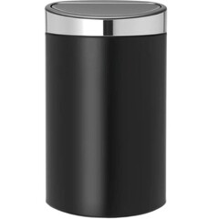 Ведро для мусора Brabantia Touch Bin New с крышкой 40 л металл черное матовое