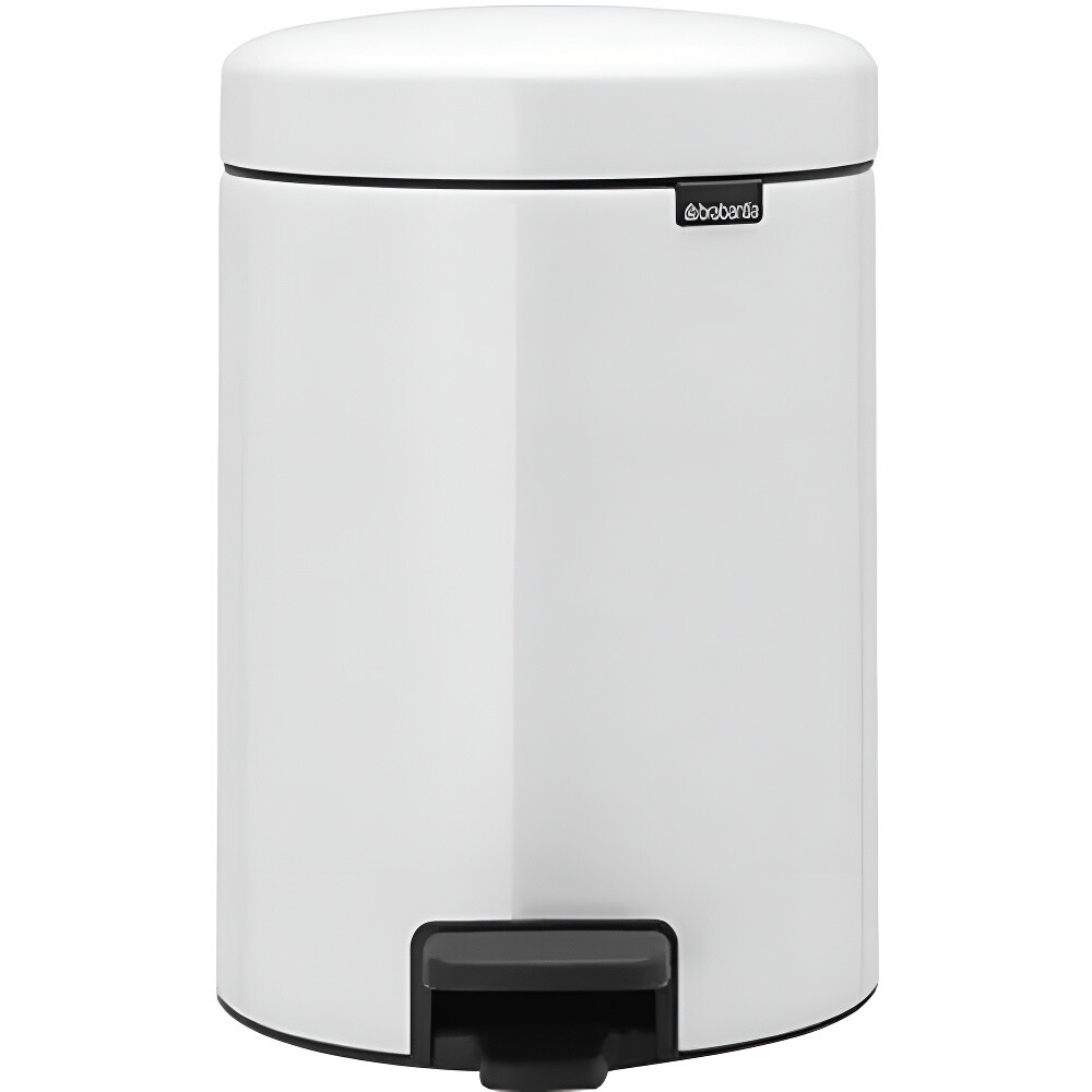 Изображение товара Ведро для мусора Brabantia NewIcon 5 л металл с крышкой педаль белое