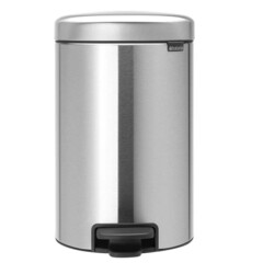 Изображение товара Ведро для мусора Brabantia NewIcon с крышкой 12 л металл стальное матовое с педалью