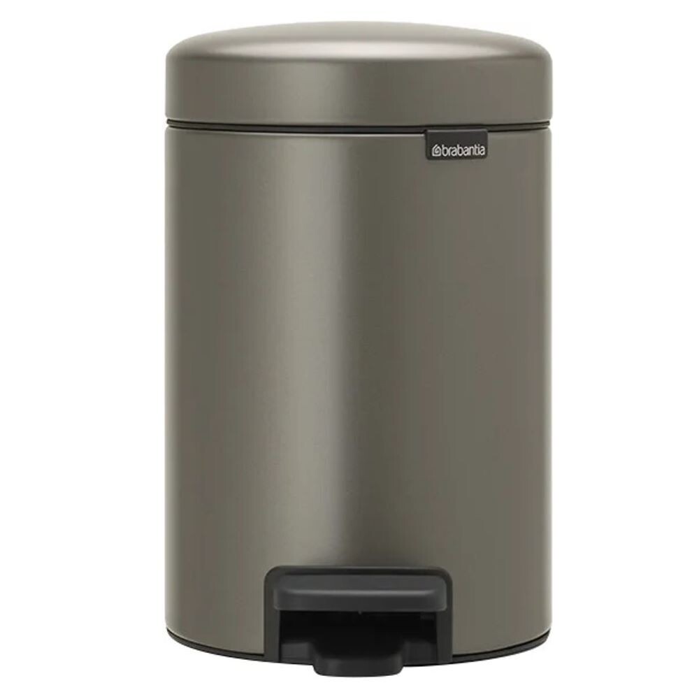 Изображение товара Ведро для мусора Brabantia NewIcon с крышкой 3 л металл платиновое