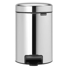 Изображение товара Ведро для мусора Brabantia NewIcon с крышкой 3 л металл стальное полированное с педалью