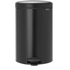 Ведро для мусора Brabantia NewIcon с крышкой 20 л металл черное с педалью