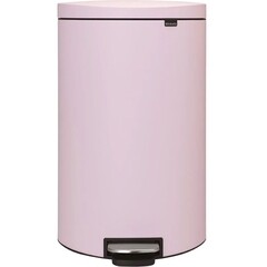 Ведро для мусора Brabantia FlatBack+ с крышкой 30 л металл розовое с педалью