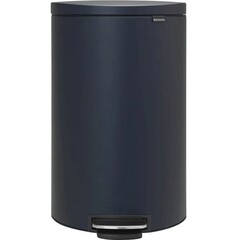 Изображение товара Ведро для мусора Brabantia FlatBack+ с крышкой 30 л металл синее с педалью