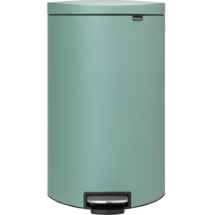 Изображение товара Ведро для мусора Brabantia FlatBack+ с крышкой 30 л металл мятное металлик с педалью