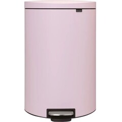 Ведро для мусора Brabantia FlatBack+ с крышкой 40 л металл розовое с педалью