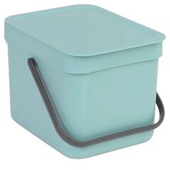 Изображение товара Ведро для мусора Brabantia Sort & Go с крышкой 6 л пластик мятное