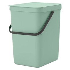 Изображение товара Ведро для мусора Brabantia Sort & Go с крышкой 25 л пластик мятно-голубое