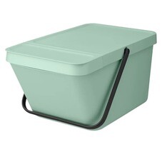Ведро для мусора Brabantia Sort & Go с крышкой 20 л пластик мятно-голубое модульное