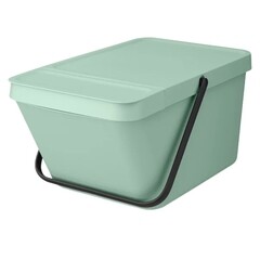 Изображение товара Ведро для мусора Brabantia Sort & Go с крышкой 20 л пластик мятно-голубое модульное