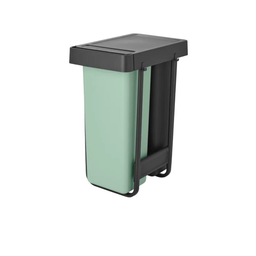 

Набор ведер для мусора Brabantia Sort & Go с крышкой 30/30 л пластик темно-серый/мятно-голубой, Разноцветный;голубой;серый