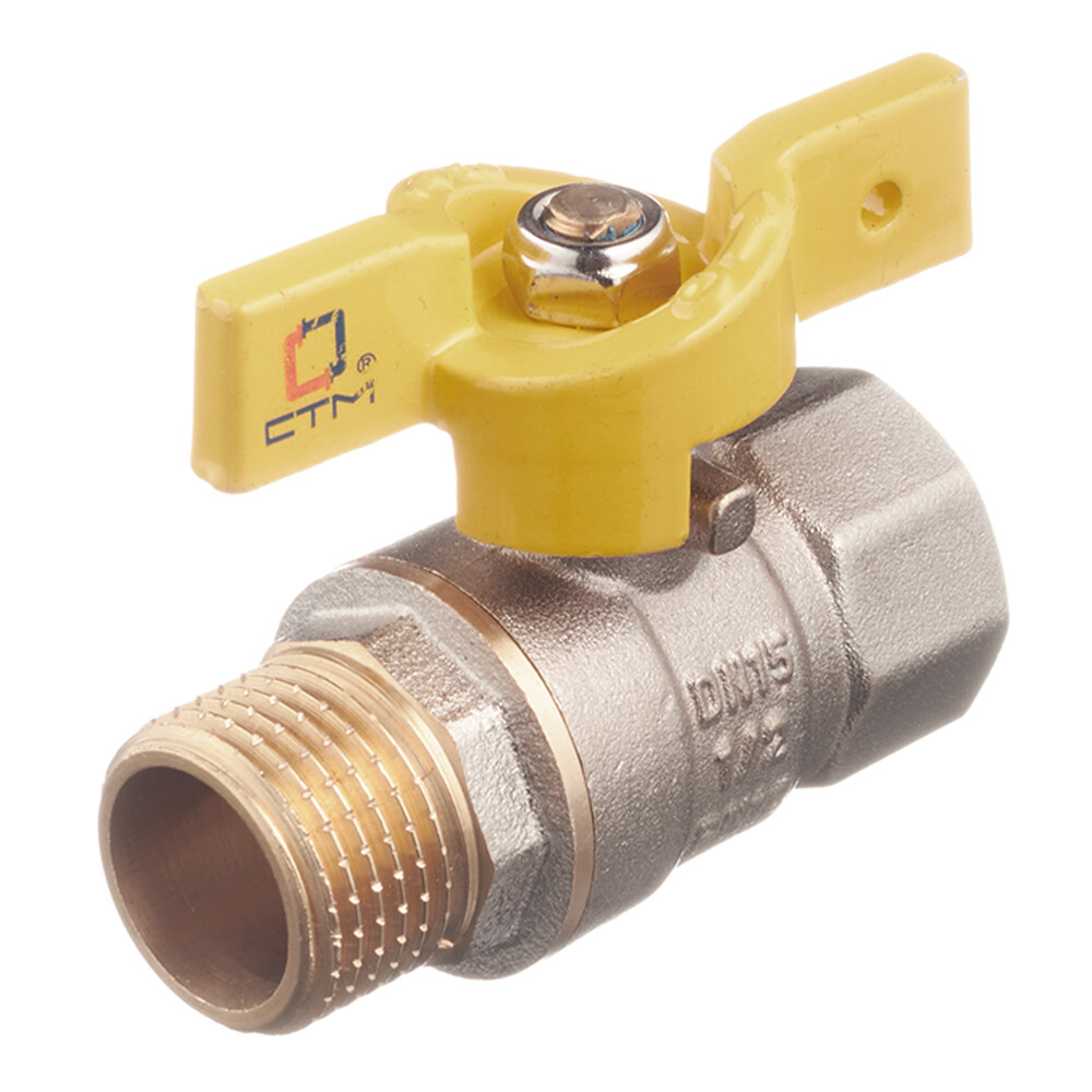 Изображение товара Кран шаровой газовый СТМ 1/2 ВР(г) х 1/2 НР(ш) бабочка