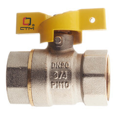 Кран шаровой газовый СТМ 3/4 ВР(г) х 3/4 ВР(г) бабочка - фото 2