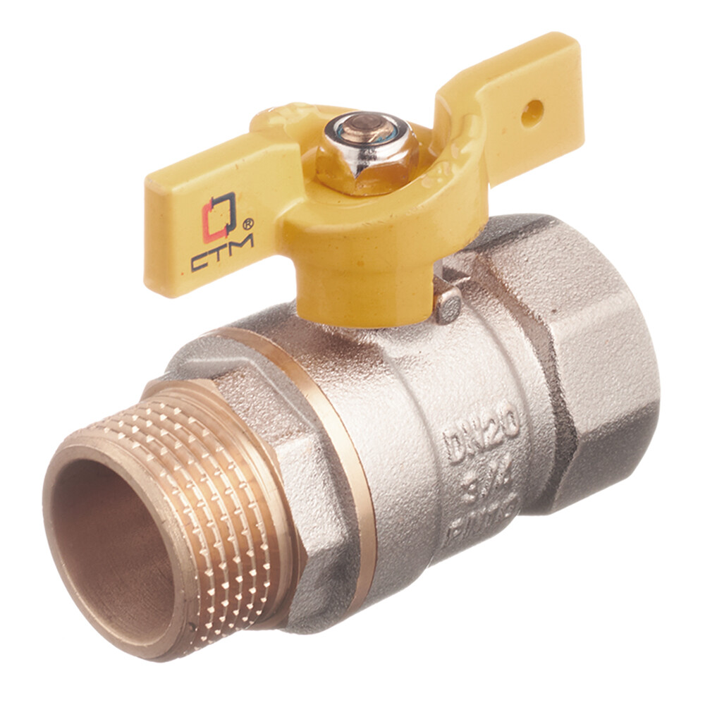 Изображение товара Кран шаровой газовый СТМ 3/4 ВР(г) х 3/4 НР(ш) бабочка