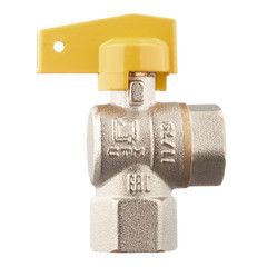 Кран шаровой газовый 1/2 ВР(г) х 1/2 ВР(г) бабочка угловой - фото 2