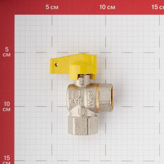 Кран шаровой газовый 1/2 ВР(г) х 1/2 ВР(г) бабочка угловой - фото 4