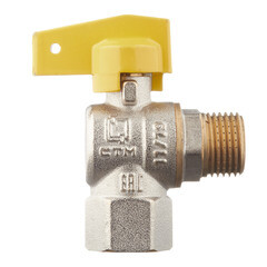 Кран шаровой газовый СТМ 1/2 ВР(г) х 1/2 НР(ш) бабочка угловой - фото 4