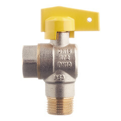 Кран шаровой газовый 1/2 НР(ш) х 1/2 ВР(г) бабочка угловой - фото 6