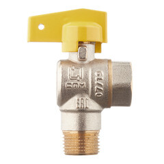 Кран шаровой газовый 1/2 НР(ш) х 1/2 ВР(г) бабочка угловой - фото 4