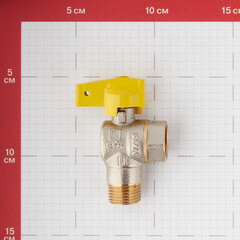 Кран шаровой газовый 1/2 НР(ш) х 1/2 ВР(г) бабочка угловой - фото 3