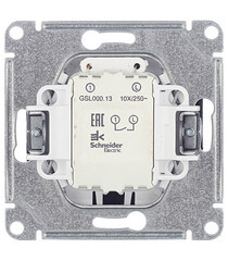 Выключатель Systeme Electric Glossa одноклавишный встраиваемый антрацит с подсветкой (GSL000713) - фото 5