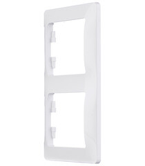 Рамка Systeme Electric Glossa двухместная белая (GSL000106) - фото 3