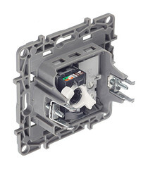 Розетка компьютерная/ телефонная Legrand Etika встраиваемая антрацит RJ11/ RJ45 (672652) - фото 4