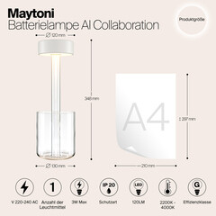 Лампа настольная светодиодная сенсорная 2200-4000К 3 Вт Maytoni AI Collaboration (MOD229TL-L3W3K1) - фото 2