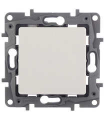 Выключатель Legrand Etika одноклавишный встраиваемый белый (672201) - фото 1