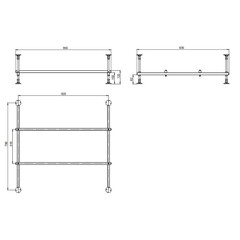 Каркас для стального поддона металл 90х90х6,5 см квадрат (03стп90) - фото 2