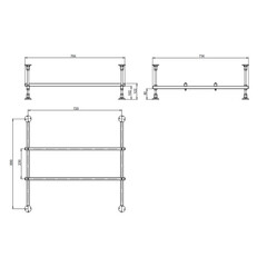 Каркас для стального поддона металл 80х80х6,5 см квадрат (03стп80) - фото 2