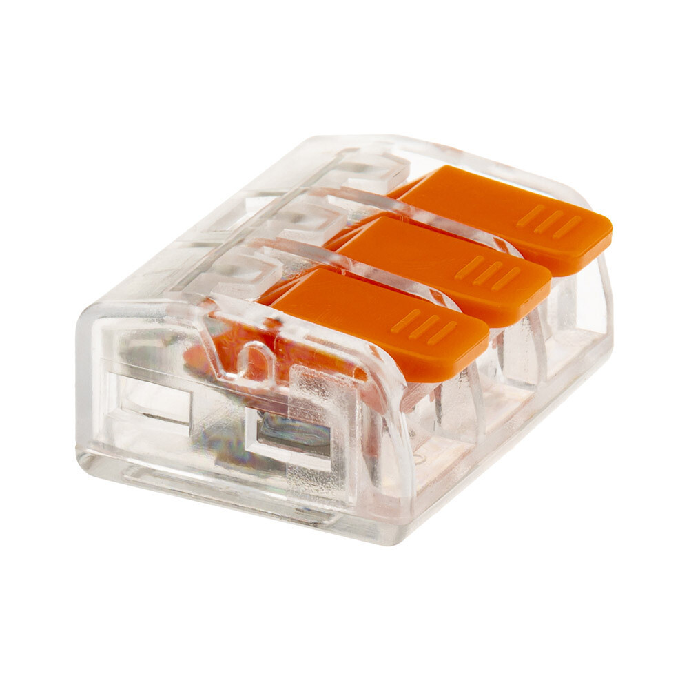 Изображение товара Клемма на 3 провода Duwi СМК 223-413 пружинная без пасты, 20 шт.