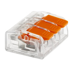 Изображение товара Клемма на 3 провода Duwi СМК 223-413 4 кв.мм с рычажками без пасты (5 шт.) (26613 6)