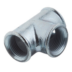 Тройник Gebo Platinum (130-6V) 1 ВР(г) х 1 ВР(г) х 1 ВР(г) чугунный оцинкованный - фото 3