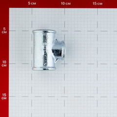 Тройник переходный Gebo Platinum (130-22V) 3/4 ВР(г) х 1/2 ВР(г) х 3/4 ВР(г) чугунный оцинкованный - фото 2