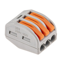 Изображение товара Клемма на 3 провода Duwi СМК 222-413 4 кв.мм с рычажками без пасты (5 шт.) (26610 5)