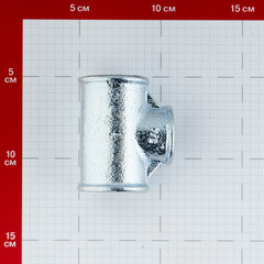 Тройник переходный Gebo Platinum (130-26V) 1 ВР(г) х 3/4 ВР(г) х 1 ВР(г) чугунный оцинкованный - фото 2