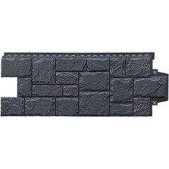 Панель фасадная Grand Line Classic Крупный камень 982х383 мм графит