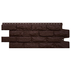 Панель фасадная Grand Line Classic Колотый камень 992х392 мм шоколадная