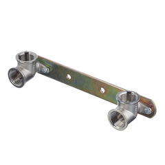 Изображение товара Водорозетка 1/2 ВР(г) х 1/2 ВР(г) на планке латунная