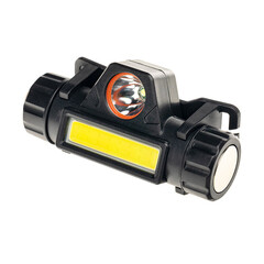 Изображение товара Фонарь налобный Ritter светодиодный 2 LED 5 Вт аккумуляторный Li-Ion 1200 мАч пластик 2 режима (56206 5)