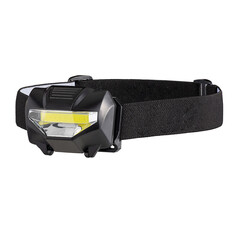 Изображение товара Фонарь налобный Düwi светодиодный 1 LED 3 Вт на батарейках AAA пластик 2 режима (29088 9)