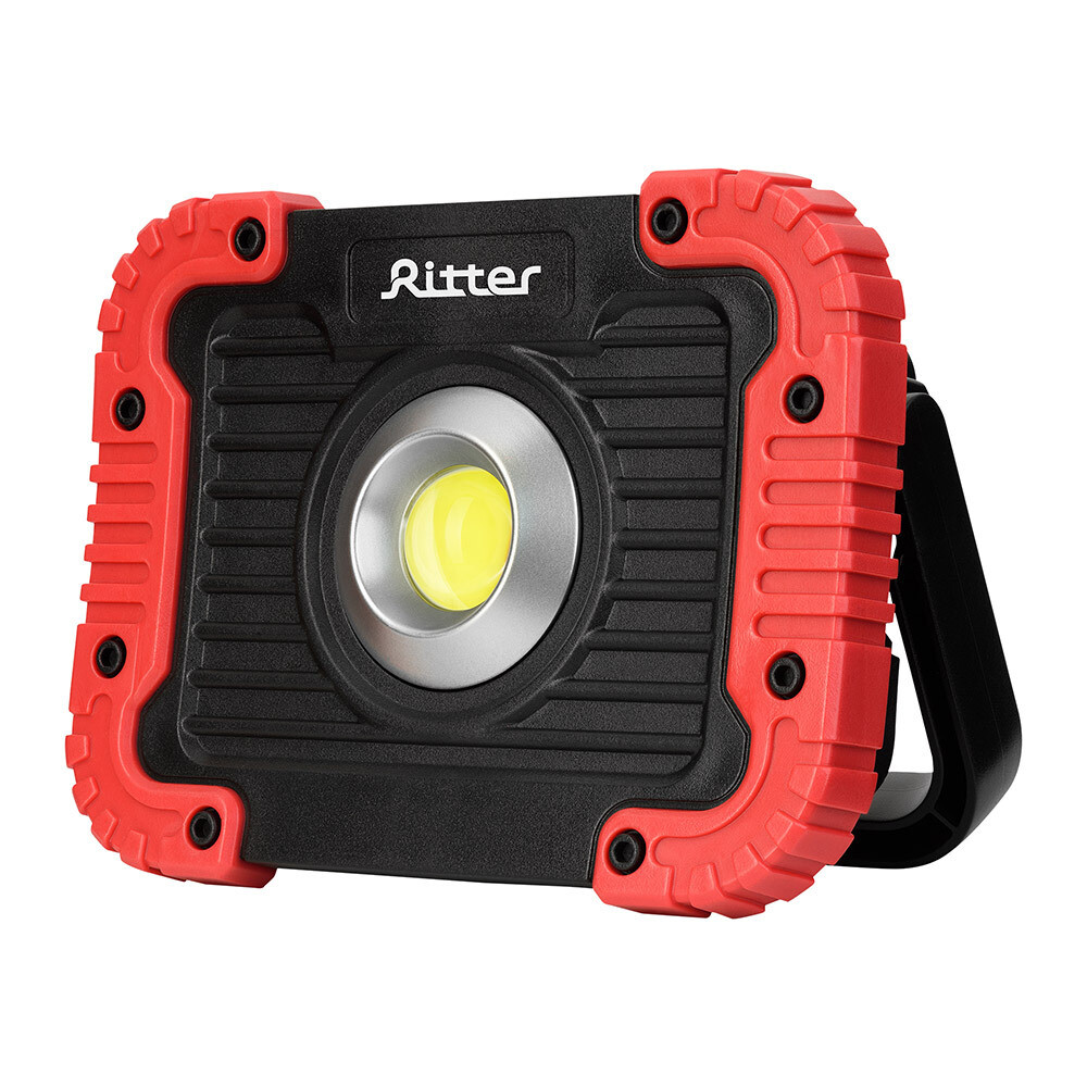 

Фонарь прожектор Ritter светодиодный 1 LED 5 Вт на батарейках AA пластик 1 режим (29128 2), Красный;черный