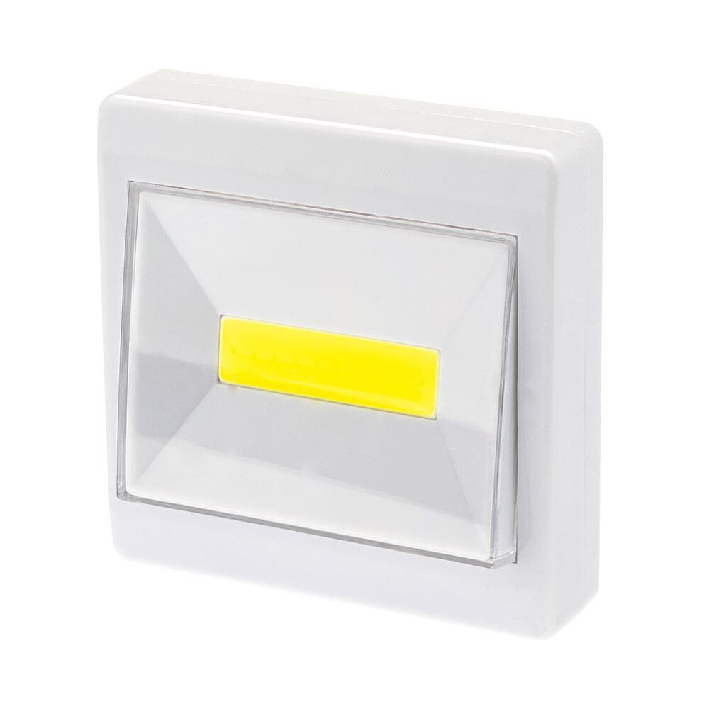 

Фонарь пушлайт Rev светодиодный 1 LED 3 Вт на батарейках AAA пластик самоклеящийся (29103 9), Белый