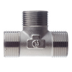 Тройник Stout 3/4 НР(ш) х 3/4 НР(ш) х 3/4 НР(ш) латунный (SFT-0018-343434) - фото 1