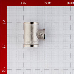 Тройник переходной Stout 3/4 ВР(г) х 1/2 ВР(г) х 3/4 ВР(г) латунный (SFT-0022-341234) - фото 3