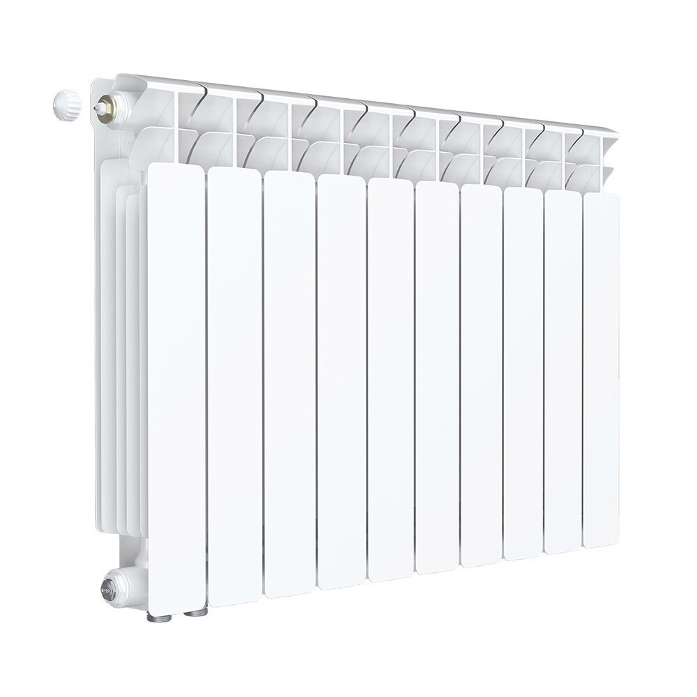 Радиатор биметаллический Rifar Base Ventil 500 мм 10 секций 3/4 нижнее левое подключение белый