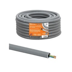 Труба гофрированная ПВХ с кабелем ВВГПнг(А)-LS 3х1,5 мм2 16 мм TDM Electric легкая серая (50 м) (SQ0140-2001)