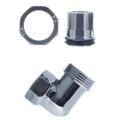 Американка угловая 3/4 ВР(г) х 3/4 НР(ш) хром латунная - фото 3